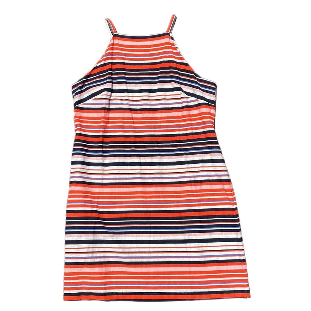 Tommy Hilfiger linen blend striped midi dress size 14